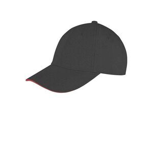 Result Headwear Unisex Adult Memphis Brushed Cotton Low Profile Cap / Black/Red